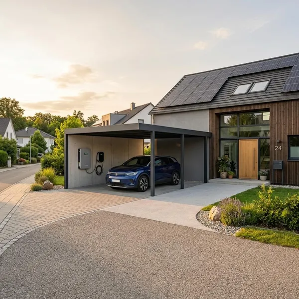 carport met thuisbatterij