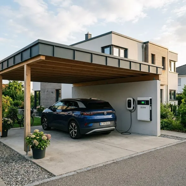 Wat kost een carport met thuisbatterij