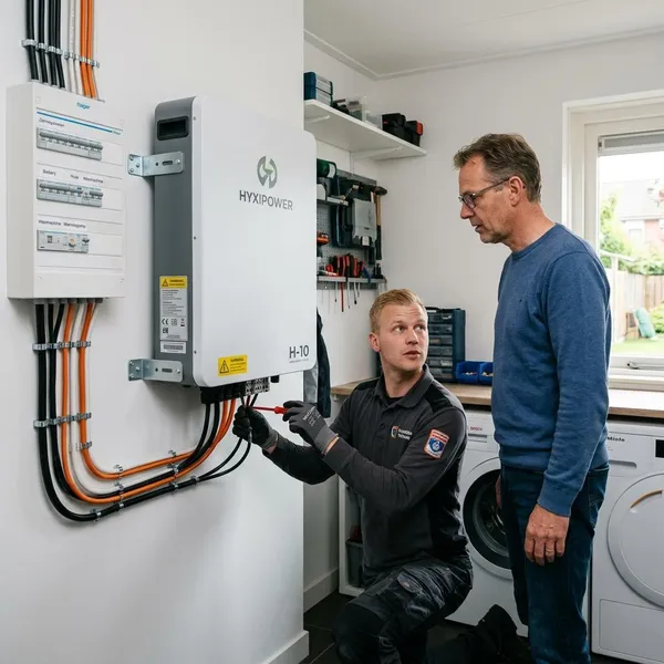 Hoe een Hyxipower thuisbatterij installeren verloopt