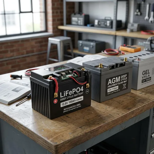 LiFePO4 accu met BMS voor camper boot en zonne-energie