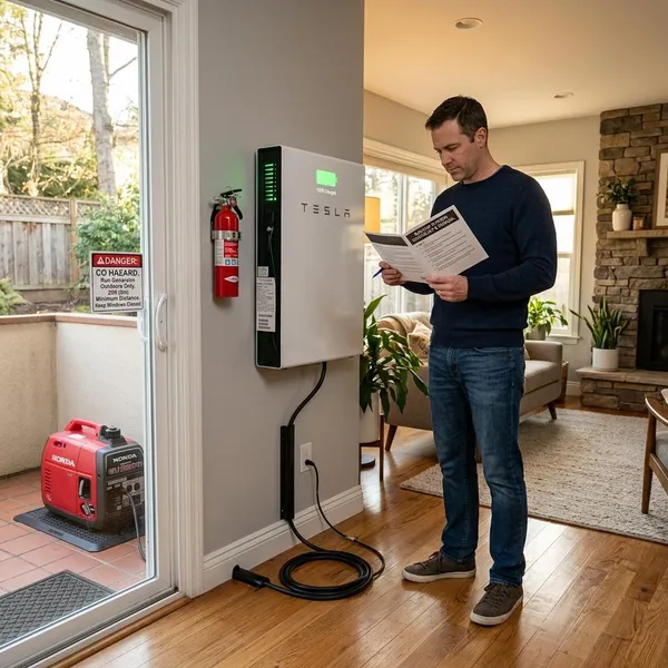 thuisbatterij opladen met generator