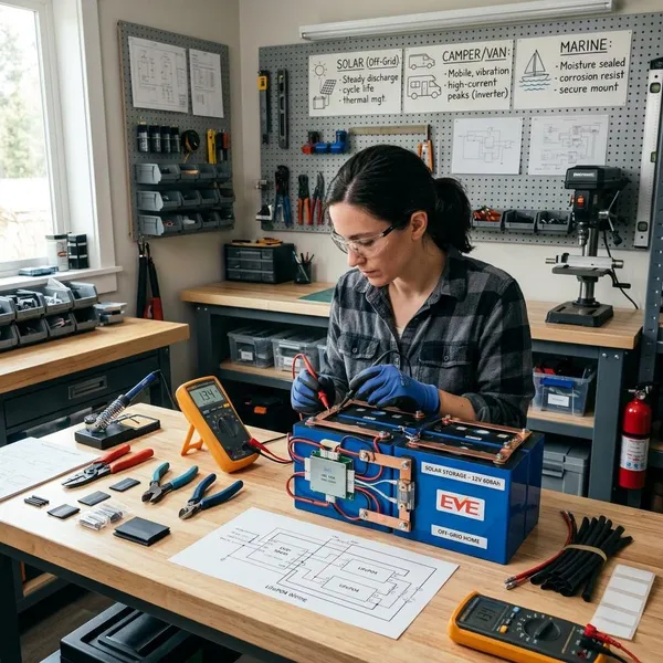 Hoe bouw je een 12V LiFePO4 accu veilig op